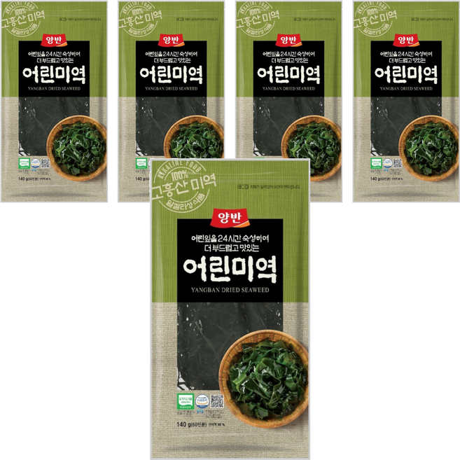 Dongwon 東遠 Yangban 兩班 貴族嫩海帶, 140g, 5包