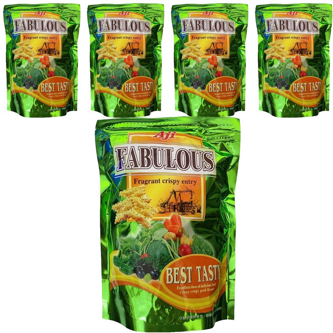 Aji 尼西亞 驚奇脆餅 (鮮綠蔬菜味), 280g, 5包