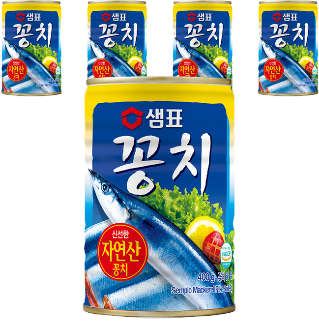 샘표 꽁치 통조림, 400g, 5개