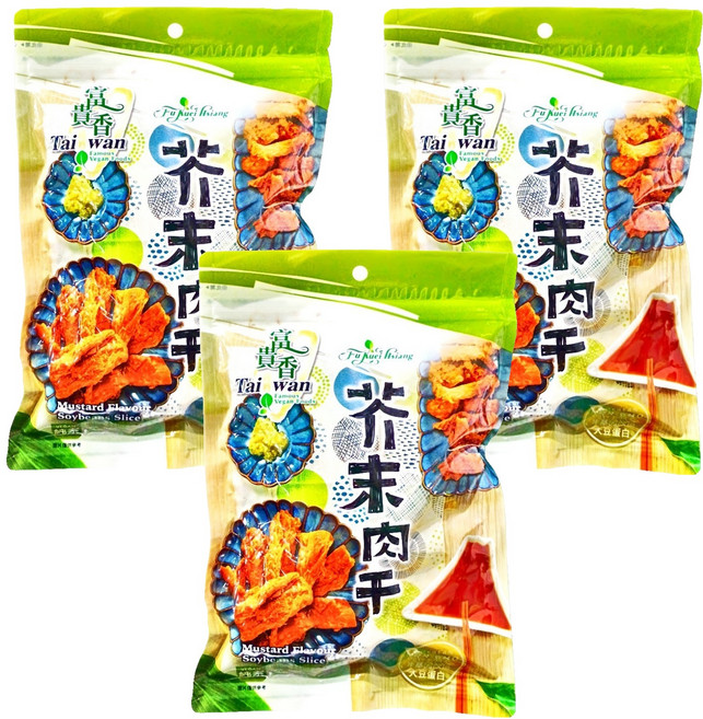 富貴香 芥末肉乾, 250g, 3包