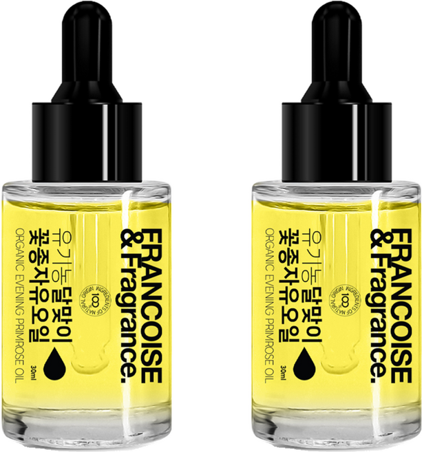 프랑스와즈 유기농 달맞이꽃종자유 비정제 오일, 2개, 30ml