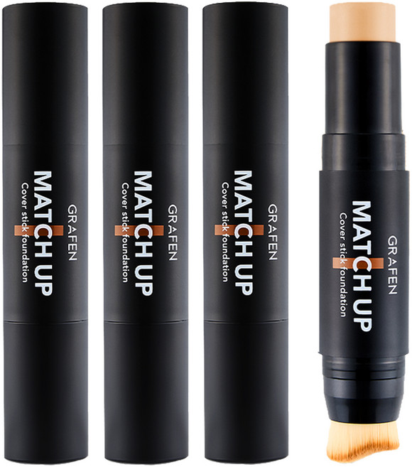 GRAFEN Match Up 遮瑕粉底棒 SPF50+ PA++++ 12g, 21號 亮膚色, 3個