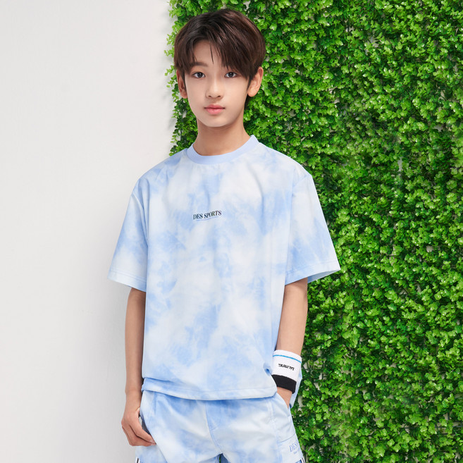 제이씨비 남아용 직기스판 물나염 반팔 티셔츠 S362