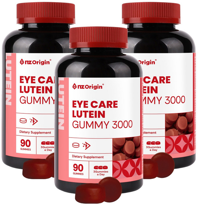 엔젯오리진 아이케어 루테인 구미 3000, 90정, 3개
