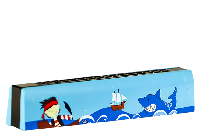 木製仙子海盜口琴 13 x 2 x 2cm, 不適用, 顏色隨機, 1個