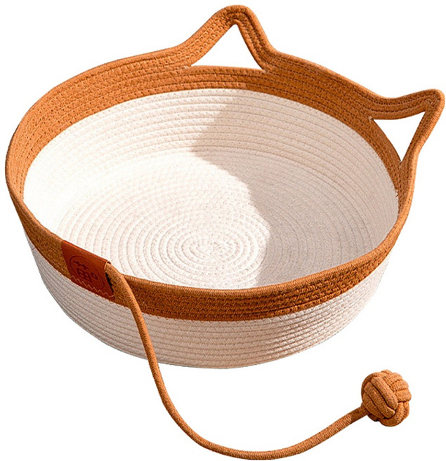 김멍냥 고양이 숨숨 바구니 하우스, 혼합색상, 1개