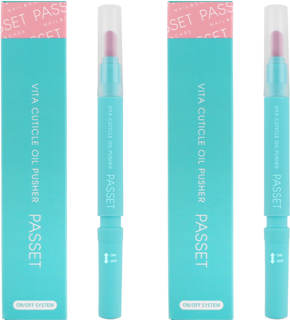 파셋 비타 온오프기능 큐티클 오일 푸셔, 3ml, 2개