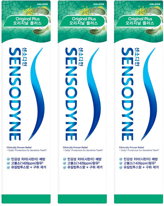 센소다인 오리지날 플러스 치약, 100g, 3개