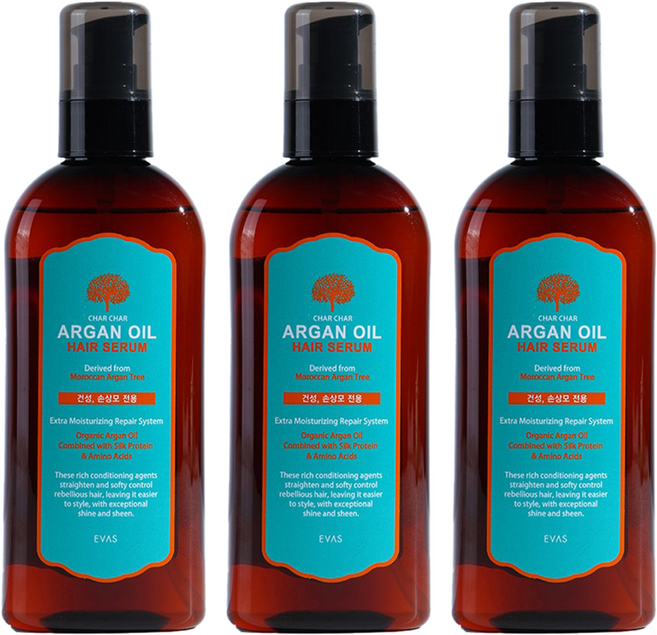 샤샤 아르간 오일 헤어세럼, 200ml, 3개