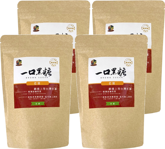 珍田生機 一口黑糖 老薑, 150g, 1入, 4包