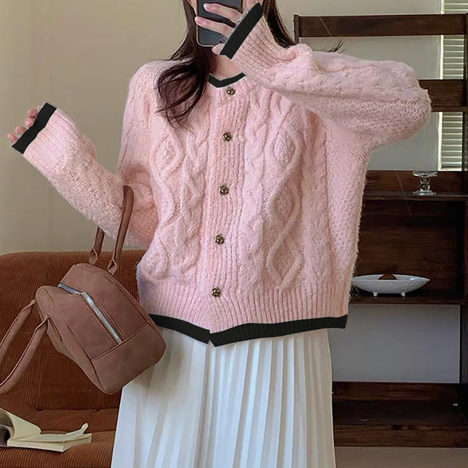 메이첼 여성용 그레이틴 따듯한 겨울 니트 가디건 13655