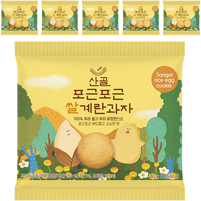 에코맘의산골이유식 산골쌀쿠키, 쌀계란, 40g, 6개