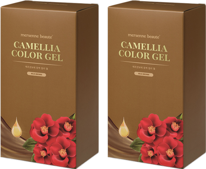 메르센보떼 동백 염색약 140ml, 2개, 밀크브라운