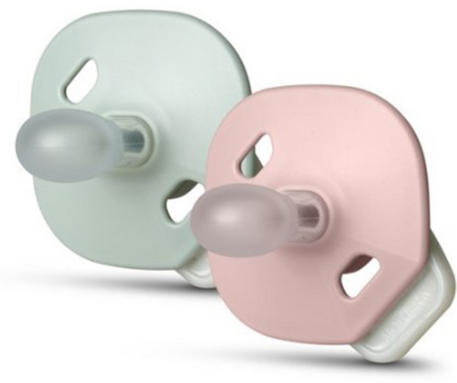 마더케이 실리콘 폴딩 쪽쪽이+케이스 1단계, 0개월부터, 핑크야광 + 민트야광, 1개