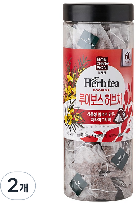 녹차원 루이보스 허브차, 1.5g, 60개입, 2개