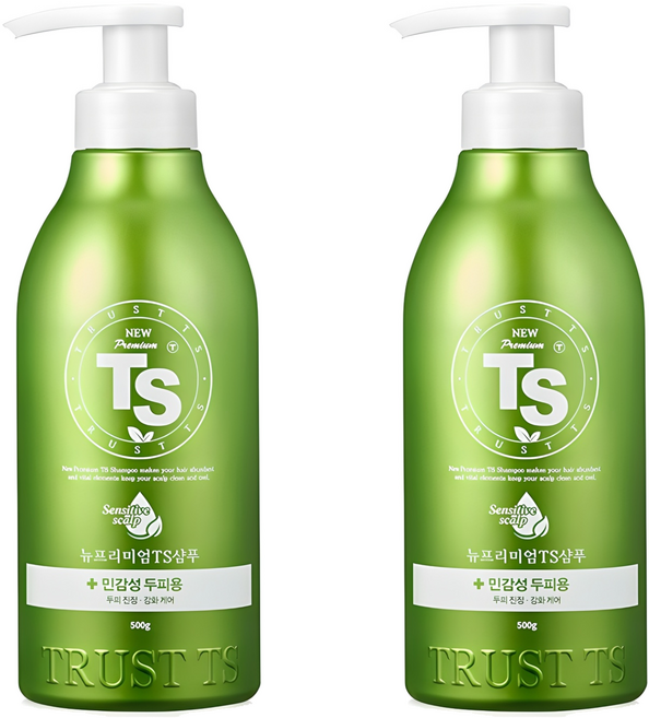 TS 뉴프리미엄 민감성 두피용 탈모증상완화 샴푸, 500g, 2개