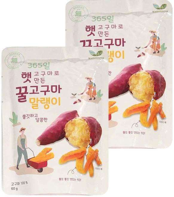 SPRING DAY 無添加迷你香蒸蜜地瓜條, 60g, 2個