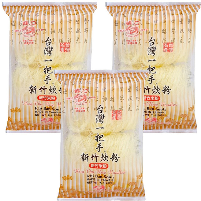 龍口 台灣一把手 新竹炊粉, 200g, 3包