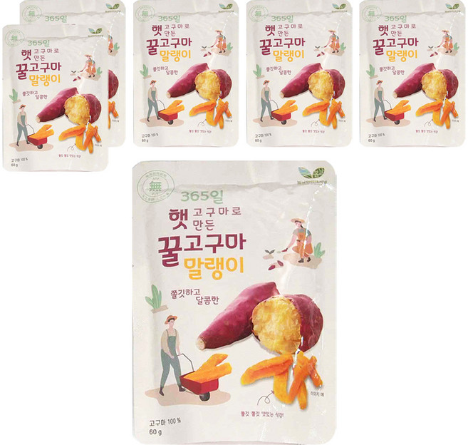 SPRING DAY 無添加迷你香蒸蜜地瓜條, 60g, 6個