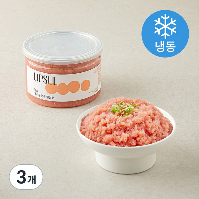 입술 요리용 분란 명란젓 (냉동), 400g, 3개