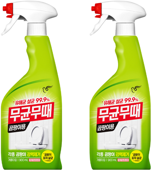 무균무때 곰팡이용 세정제, 900ml, 2개