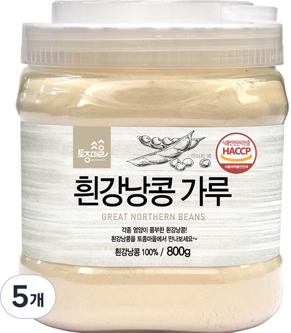 토종마을 흰강낭콩 가루, 5개, 800g