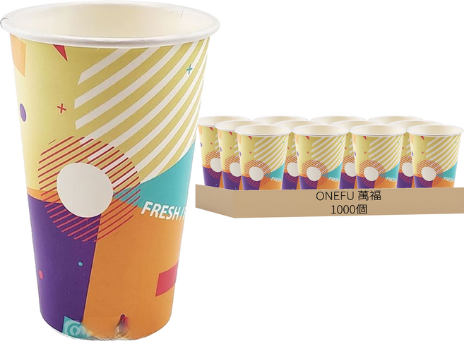 萬福 16oz冷熱共用杯 90口徑, 1箱, 1000個裝