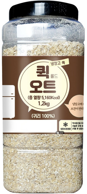 냉장고쏙 퀵 롤드 오트, 1.2kg, 1개