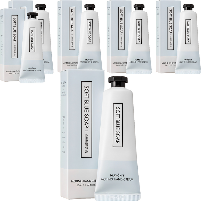 멈칫 멜팅 핸드크림 소프트블루 솝, 50ml, 6개