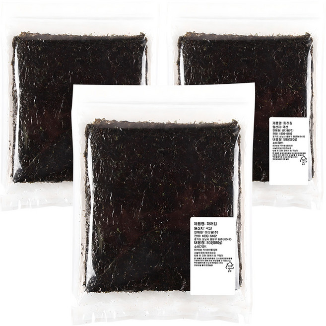 Badaone 整張青海苔, 80g, 3包