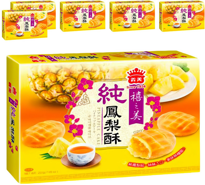 義美 禧之美純鳳梨酥, 200g, 6盒