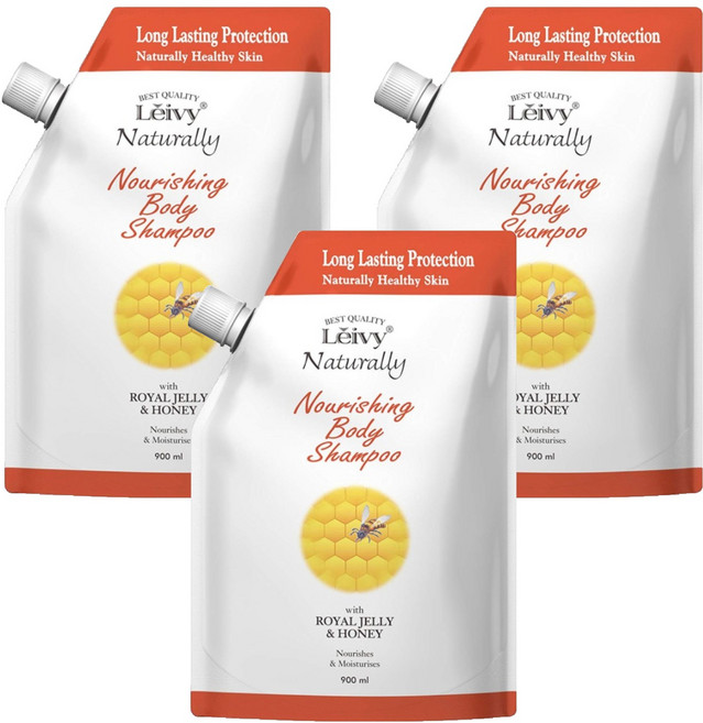 레이비 로얄젤리 바디워시 리필용 플로럴허니향, 900ml, 3개