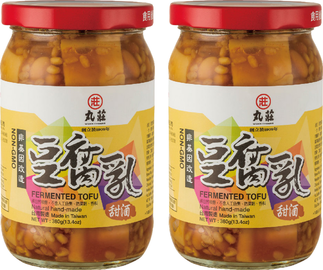 丸莊醬油 甜酒豆腐乳 非基因改造, 380g, 2罐