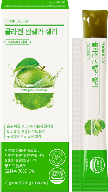 푸드올로지 콜라겐 센텔라 젤리, 1개, 10회분