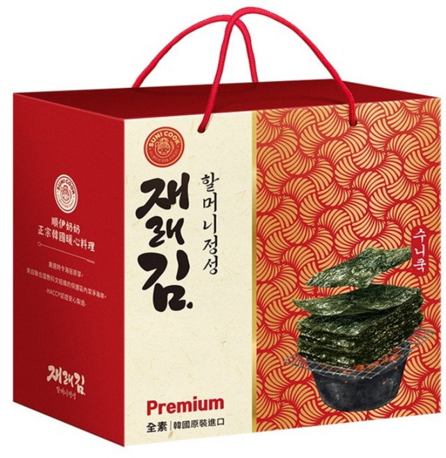 SUNI COOK 順伊奶奶 海苔原味禮盒, 27g, 1盒