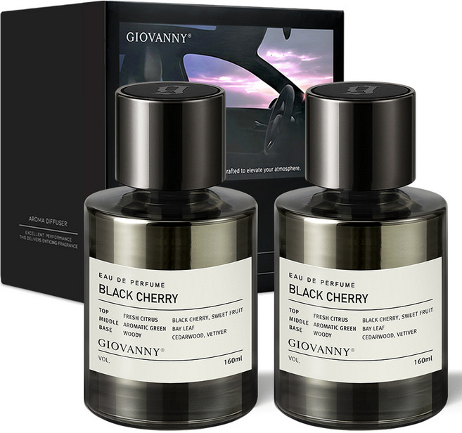 GIOVANNY 프리미엄 차량용 방향제 160ml 2p, 블랙 체리, 1세트