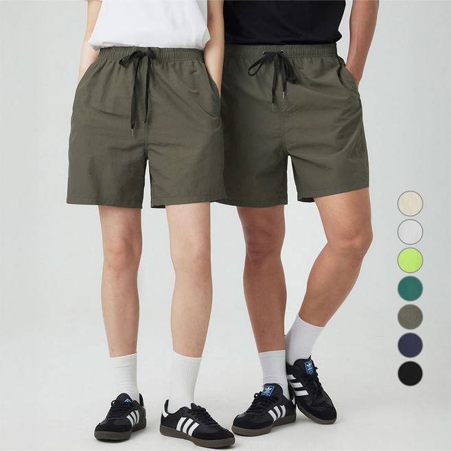 캐럿 남녀공용 이지웨어 나일론 우븐 쇼츠 반바지