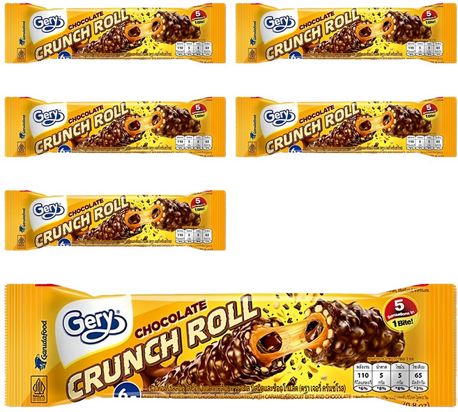 Gery 芝莉 脆粒威化棒 焦糖巧克力味, 23g, 6條