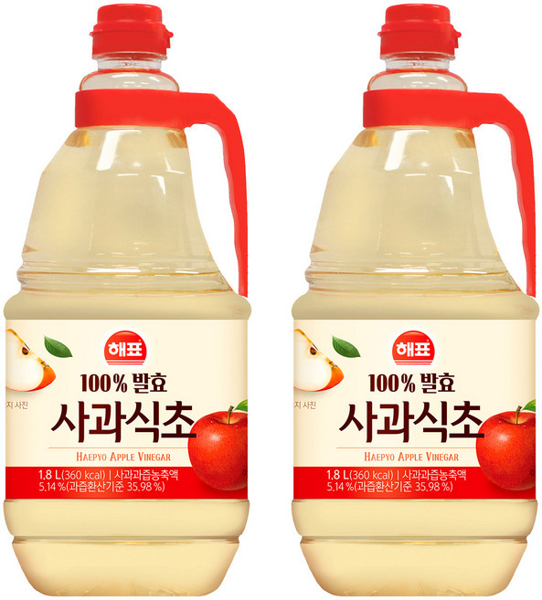 해표 사과식초, 1.8L, 2개