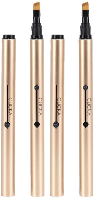 클리카 오토캡 메이크업 아이브로우브러쉬 LM502, 2개, 샴페인골드