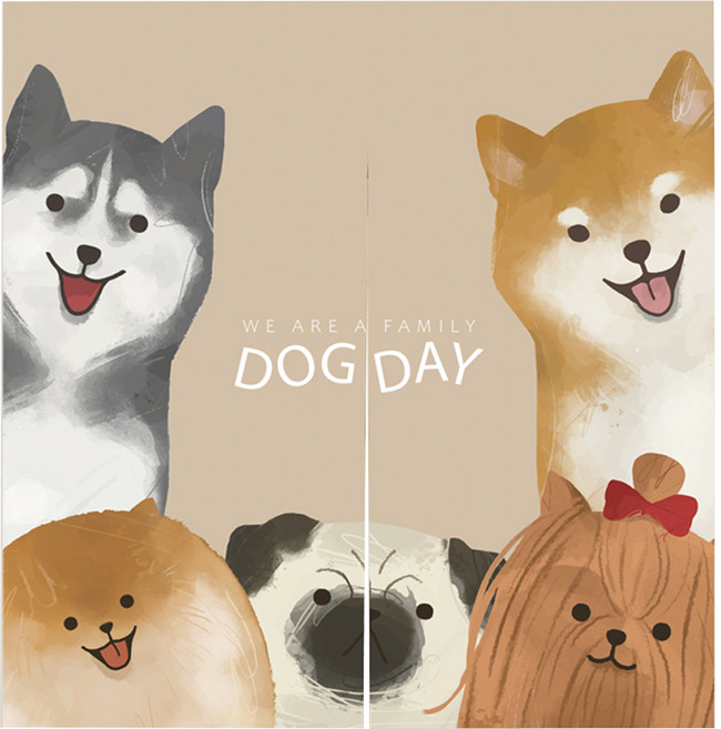 日式長門簾, 萌狗家族 棕色