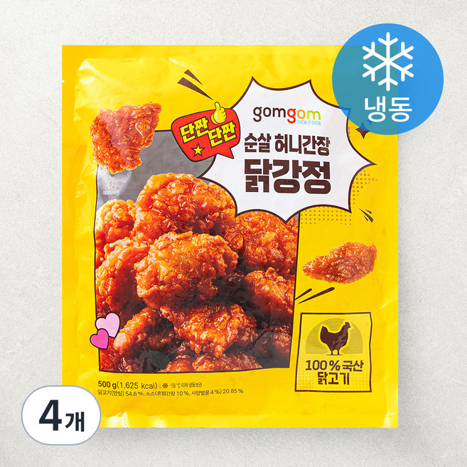 곰곰 순살 허니간장 닭강정 (냉동), 500g, 4개