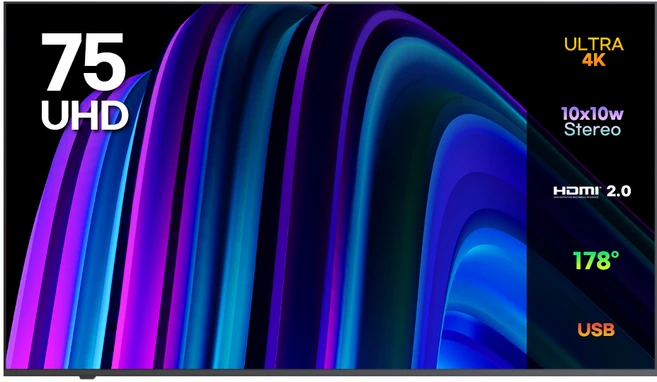 이노스 4K UHD TV • 190cm(75인치) • 일반TV • 벽걸이형 • 방문설치