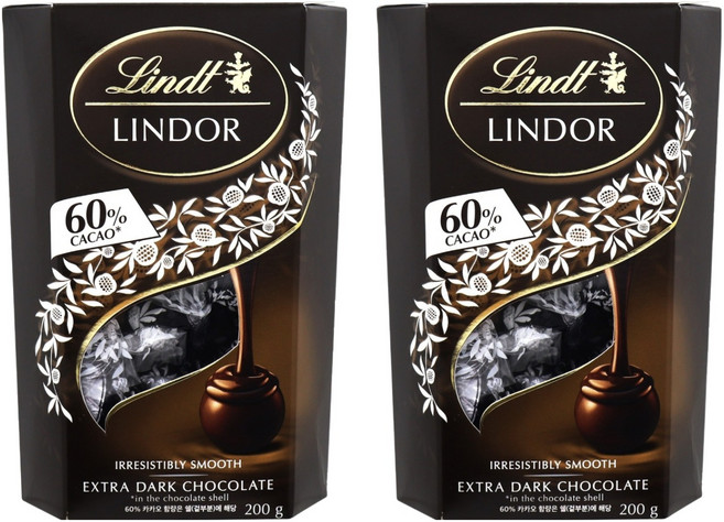 린트 린도볼 다크 초콜릿, 200g, 2개