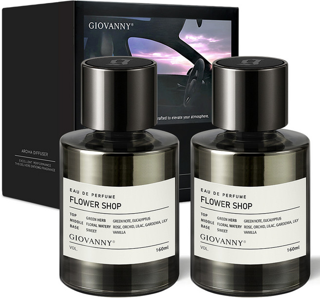 GIOVANNY 차량용 방향제 160ml 2p, 플라워 샵, 1세트