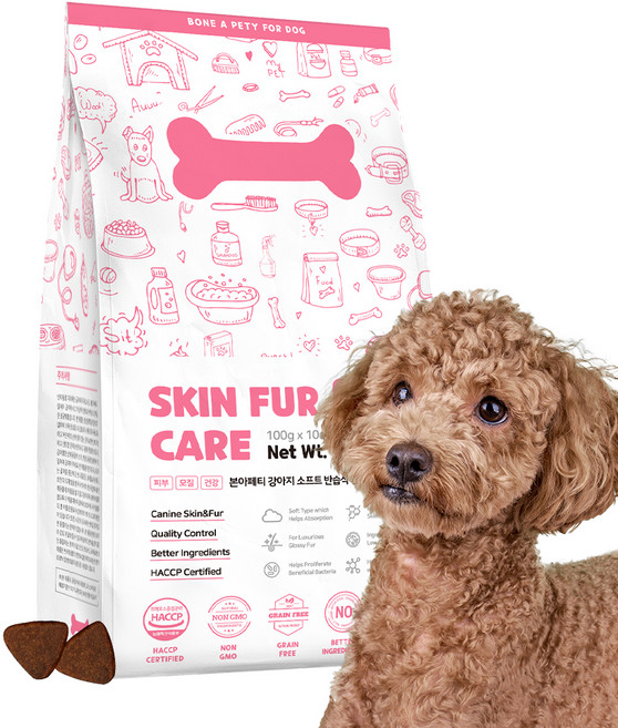 본아페티 강아지 기능성 사료, 피부/피모+알러지, 1kg, 1개