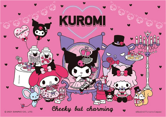 HUNDRED PICTURES 百耘圖 拼圖 257 x 182mm, Kuromi 時尚小公主 多色, 108片, 1盒