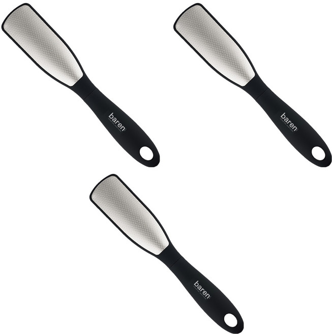 바렌 양면 스테인레스 발각질제거기, 1개입, 3개