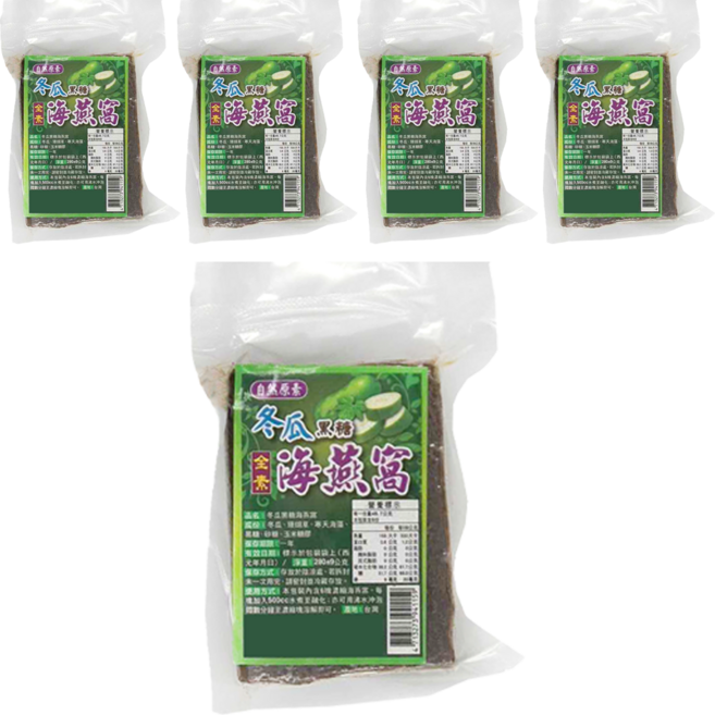 自然原素 冬瓜黑糖海燕窩, 280g, 6個, 5包