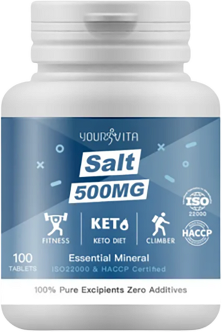 YOUR VITA 優維特 機能型鹽錠, 500mg, 100顆, 1罐